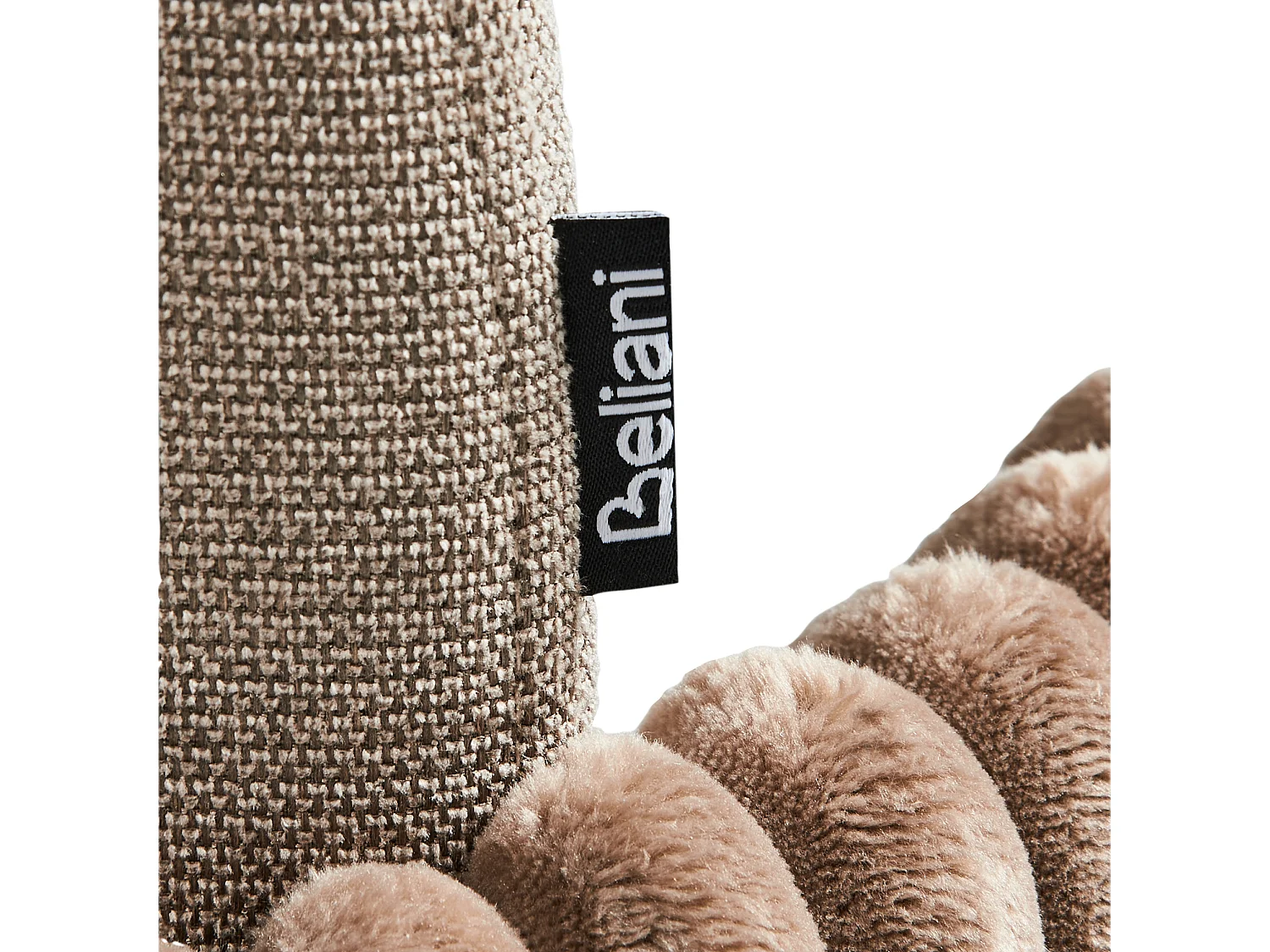 Lot de 2 chaises de salle à manger AMITY Tissu Taupe