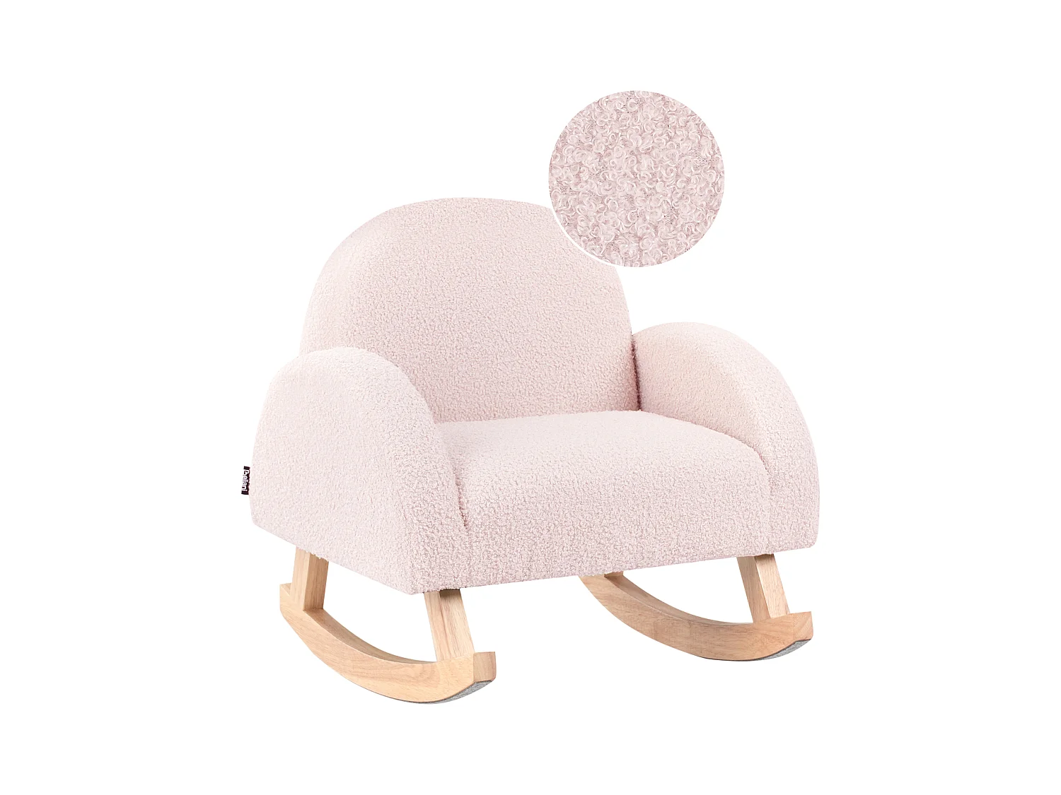 Kinder Schaukelstuhl Bouclé pastellrosa HUG
