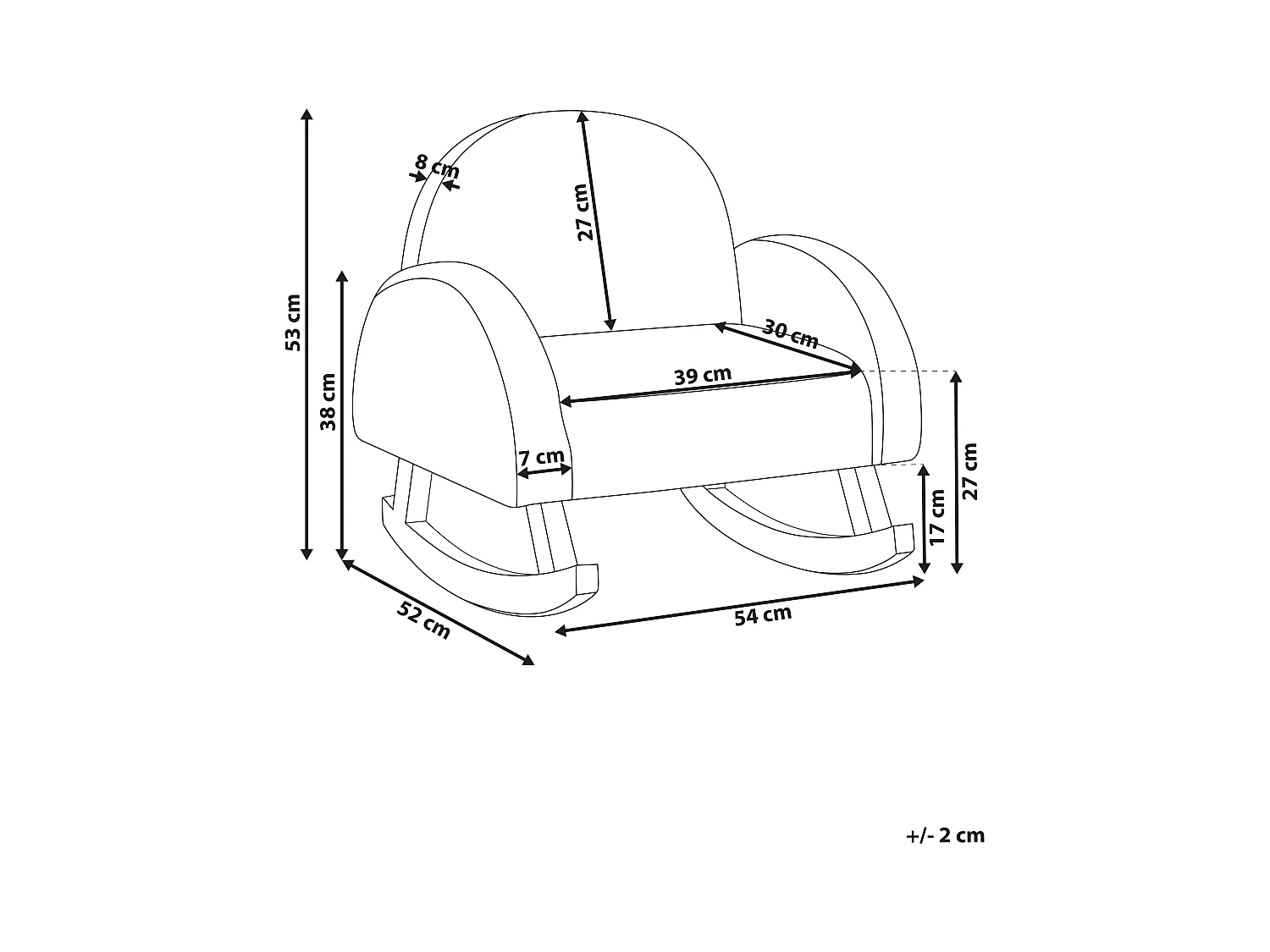Kinder Schaukelstuhl Bouclé pastellrosa HUG