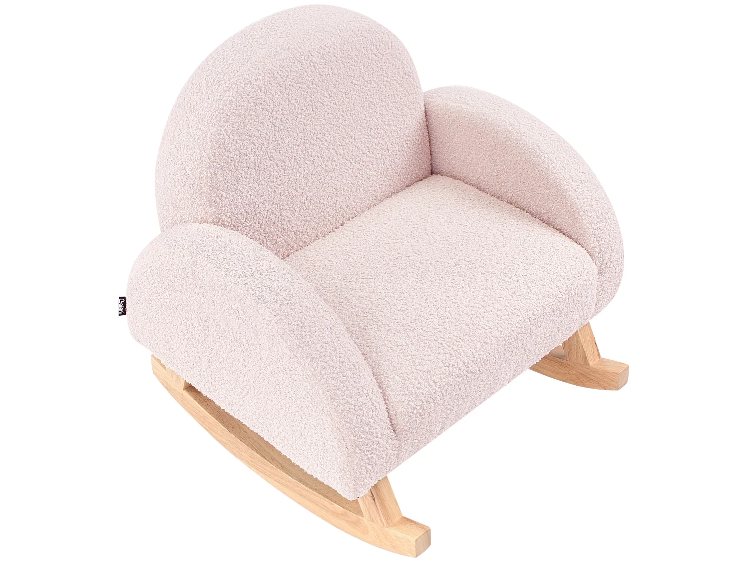 Kinder Schaukelstuhl Bouclé pastellrosa HUG