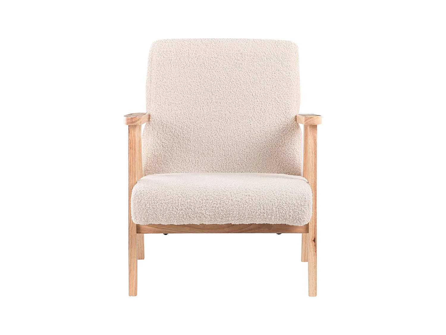 Fotel dziecięcy boucle jasnobeżowy LINDE