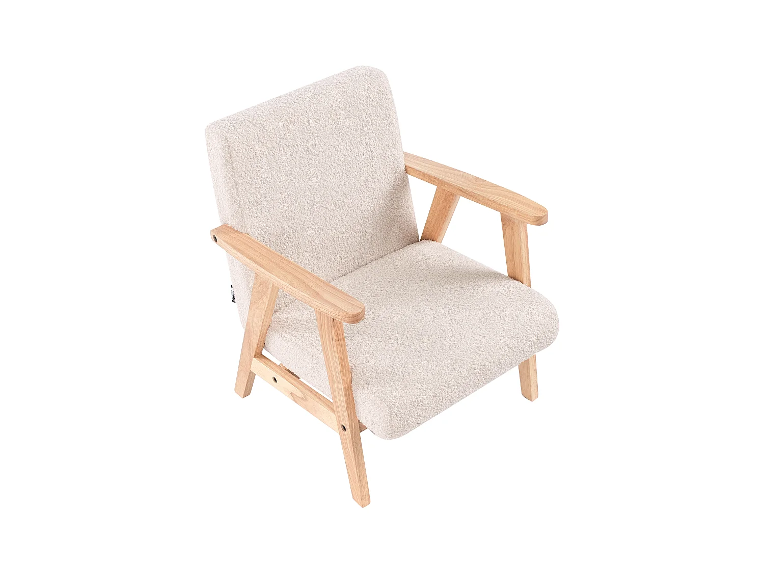 Fotel dziecięcy boucle jasnobeżowy LINDE