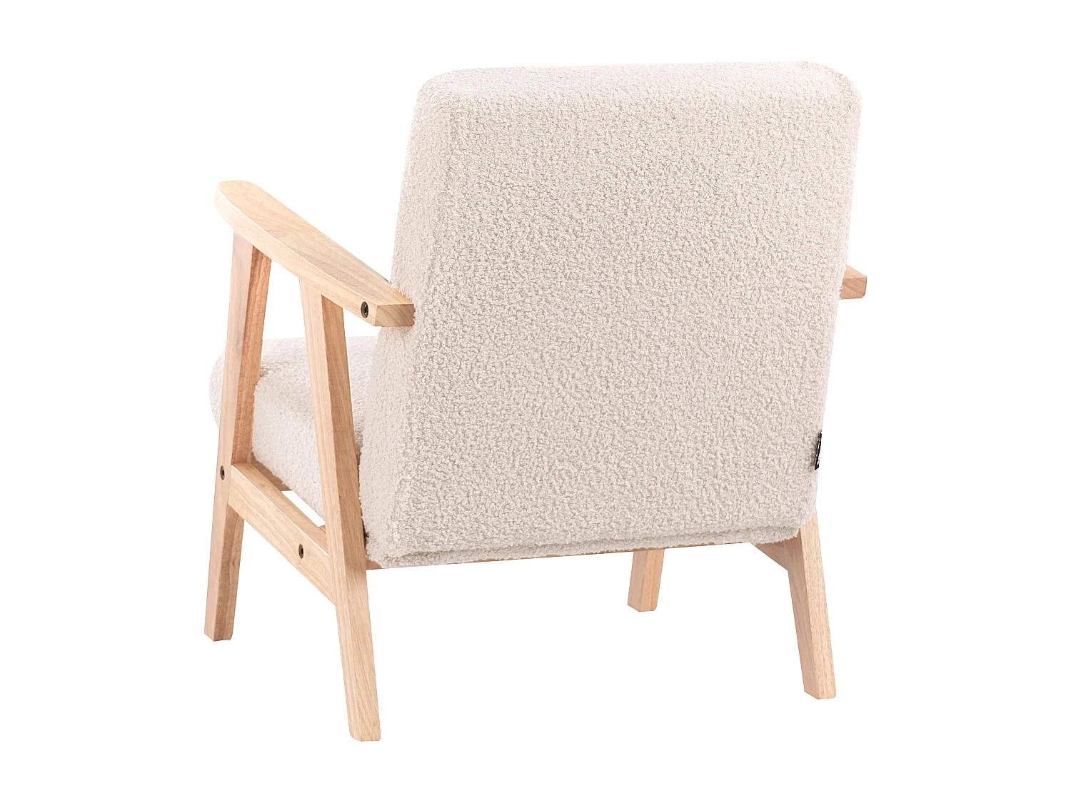 Fauteuil pour enfants en bouclé beige clair LINDE