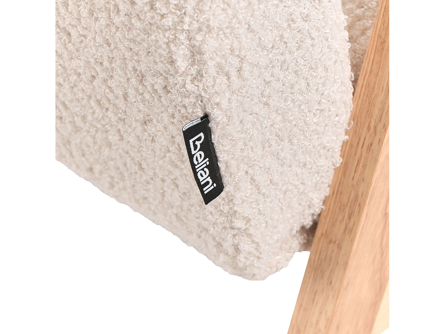 Fauteuil pour enfants en bouclé beige clair LINDE