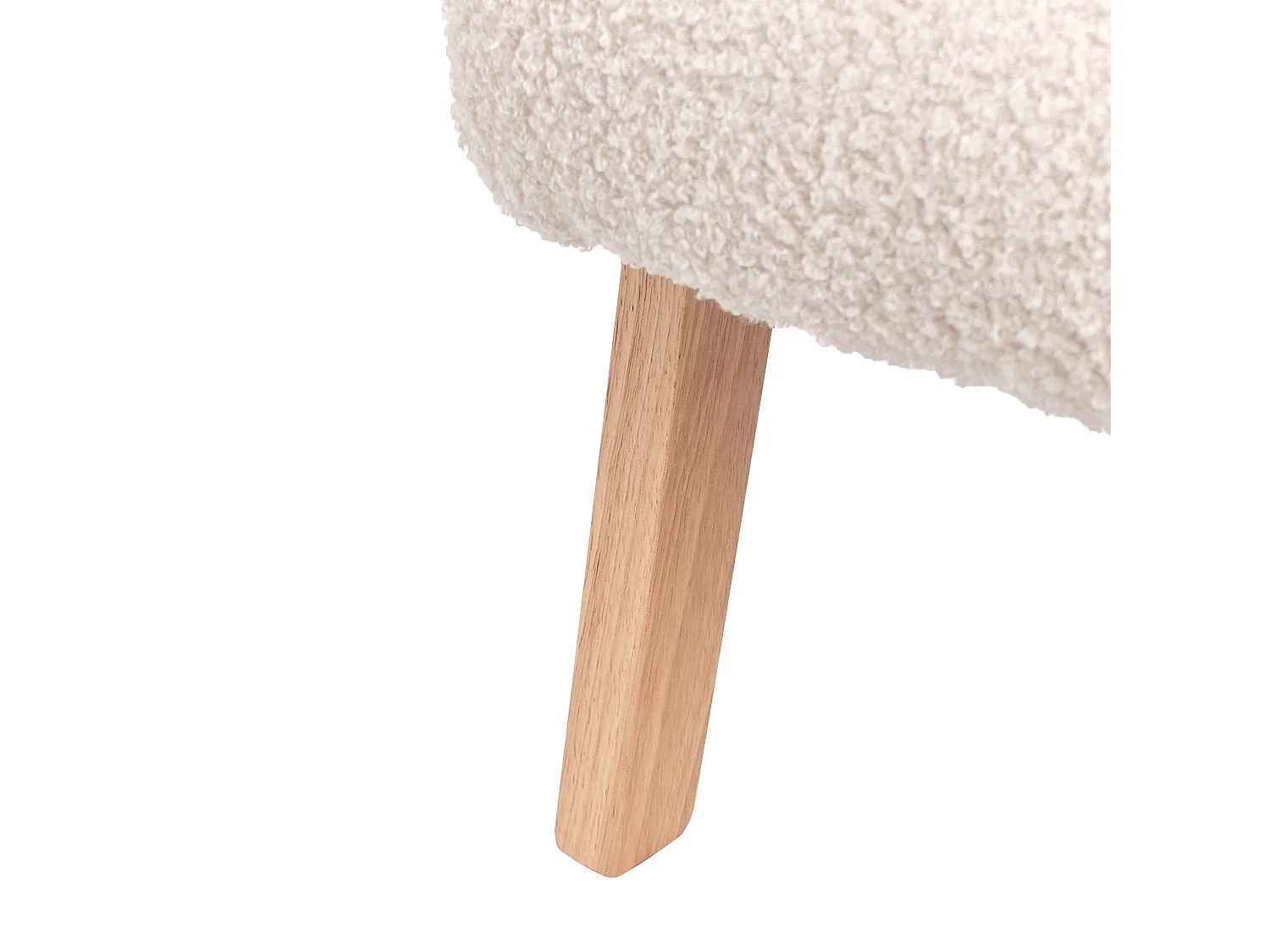 Fauteuil pour enfants en bouclé beige clair LINDE
