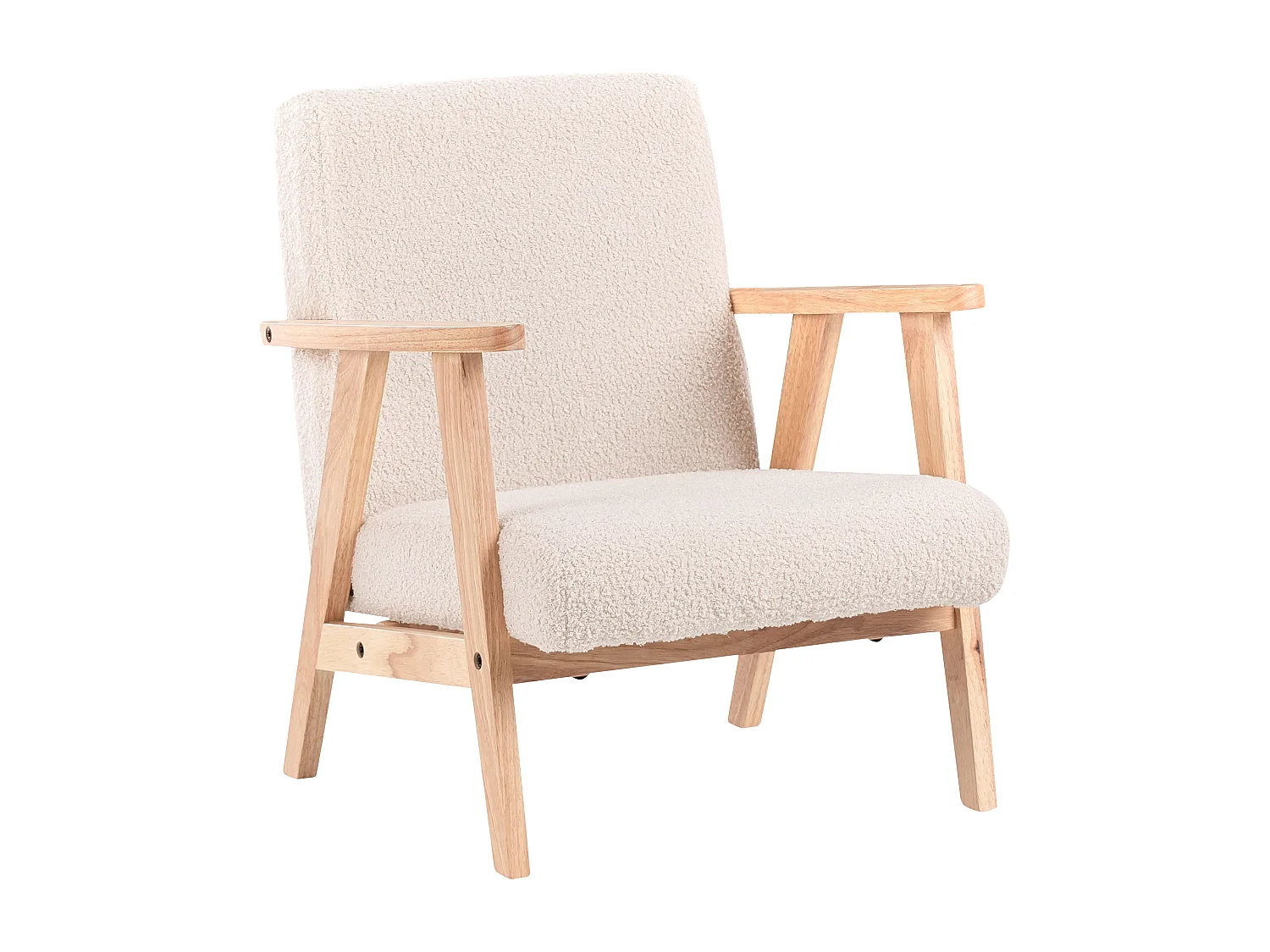 Fauteuil pour enfants LINDE Bouclé Beige clair