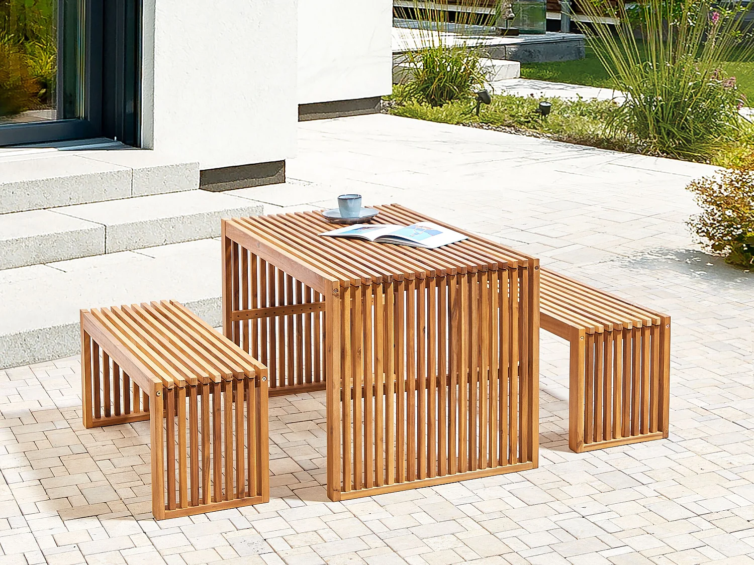 Tuinbank BELLANO 105 cm Hout Lichte houtkleur