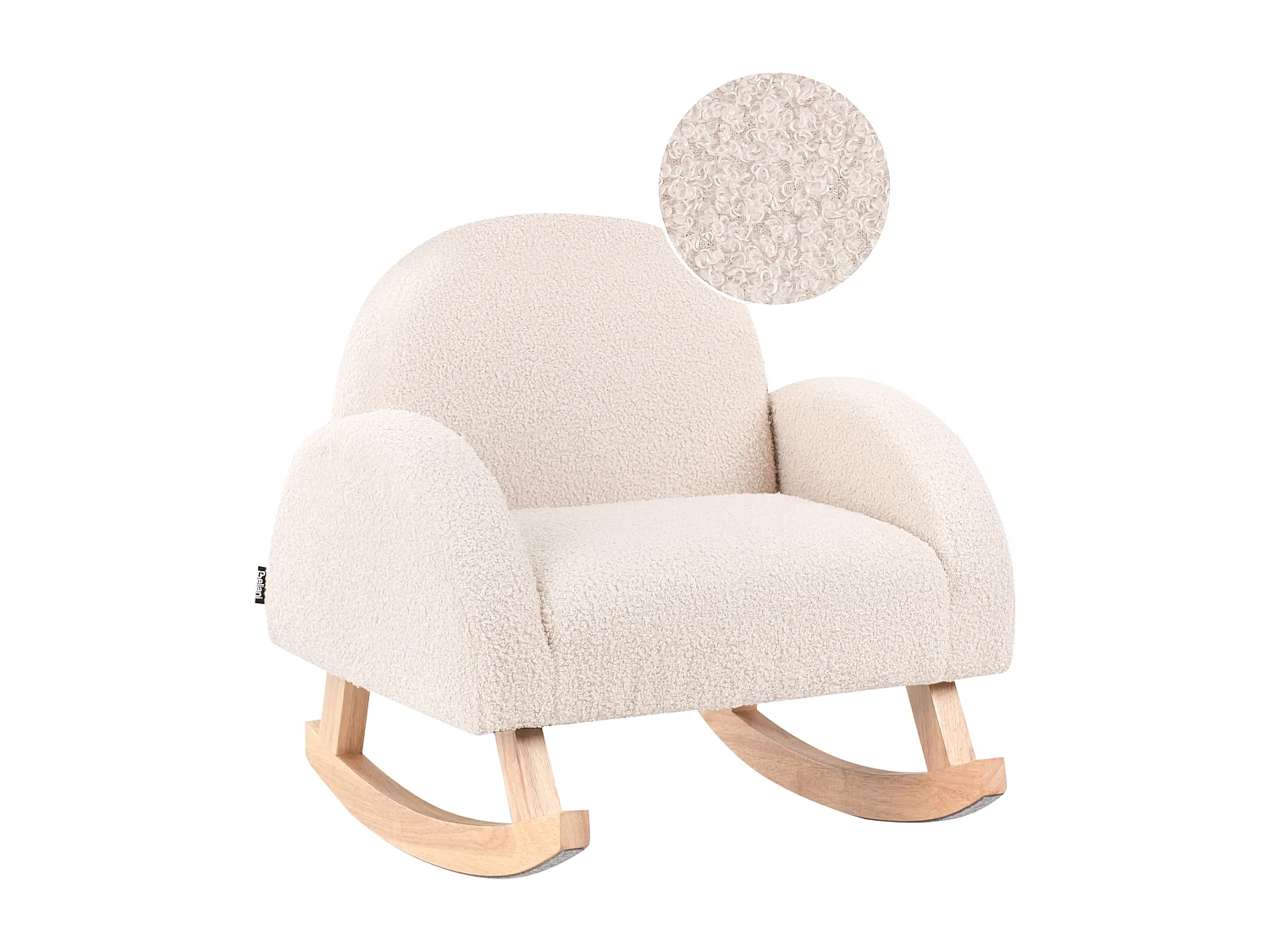 Kinder Schaukelstuhl Bouclé hellbeige HUG