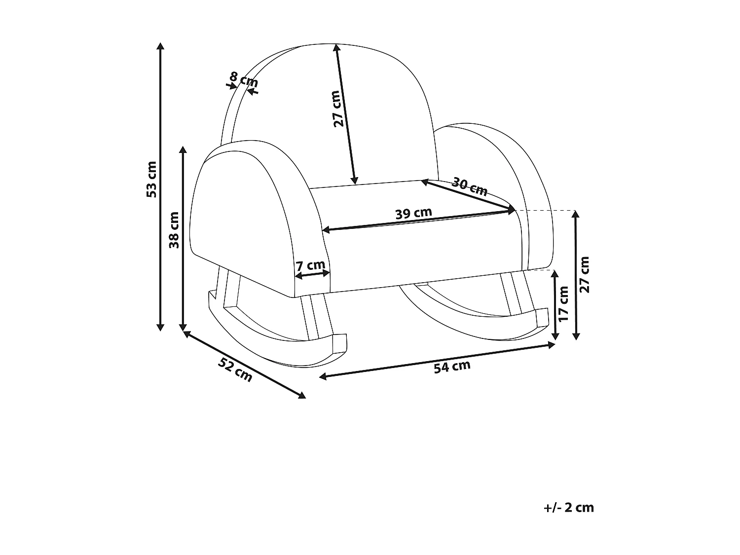 Kinder Schaukelstuhl Bouclé hellbeige HUG
