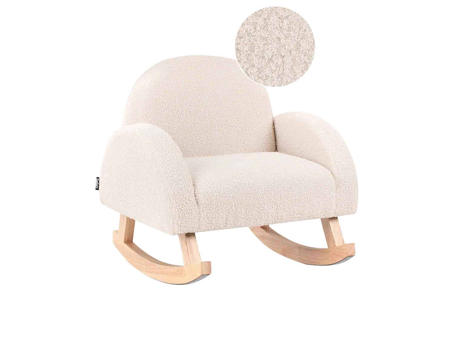 Kids Rocking Chair HUG Boucle Light Beige