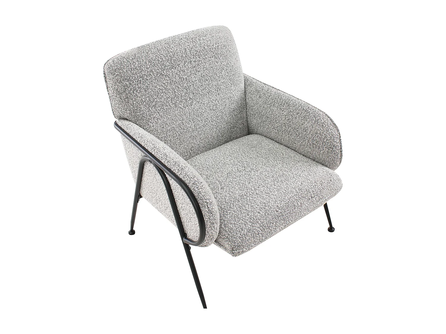 Fauteuil TRYSNES Tissu Noir/blanc