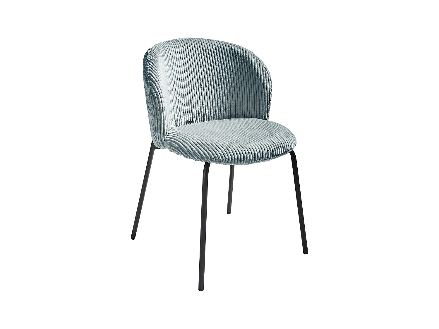 Esszimmerstuhl 2er Set MILES Cord Hellblau