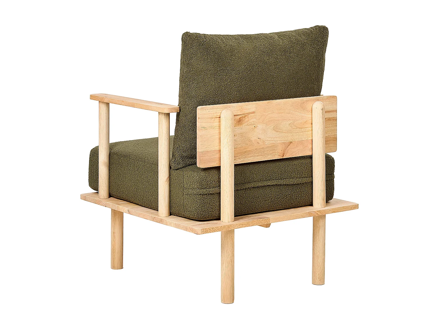 Fauteuil ASKER Bouclé Vert foncé