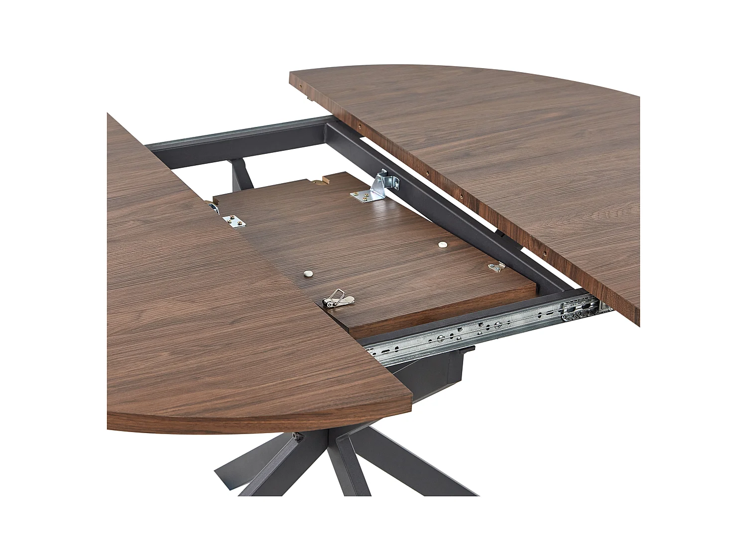 Table de salle à manger extensible FRIONA Marron foncé 110/140 cm 110 cm
