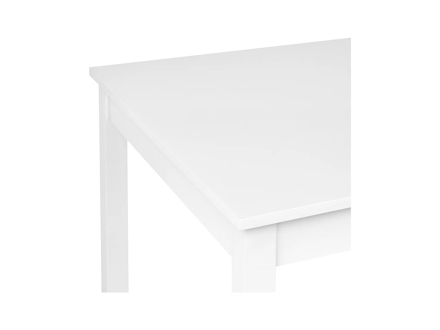Table de repas BARLEE Blanc 120 cm 75 cm Bois de peuplier