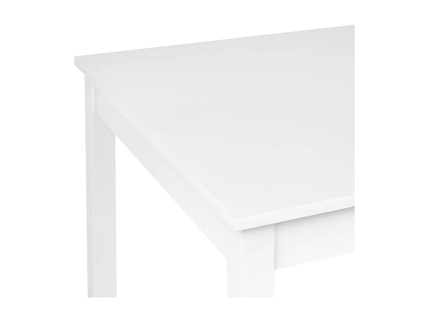 Table de repas BARLEE Blanc 120 cm 75 cm Bois de peuplier