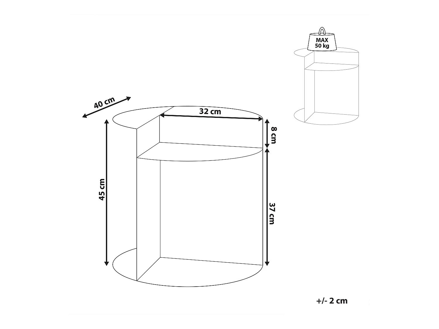 Table d'appoint TAGGART Métal Jaune