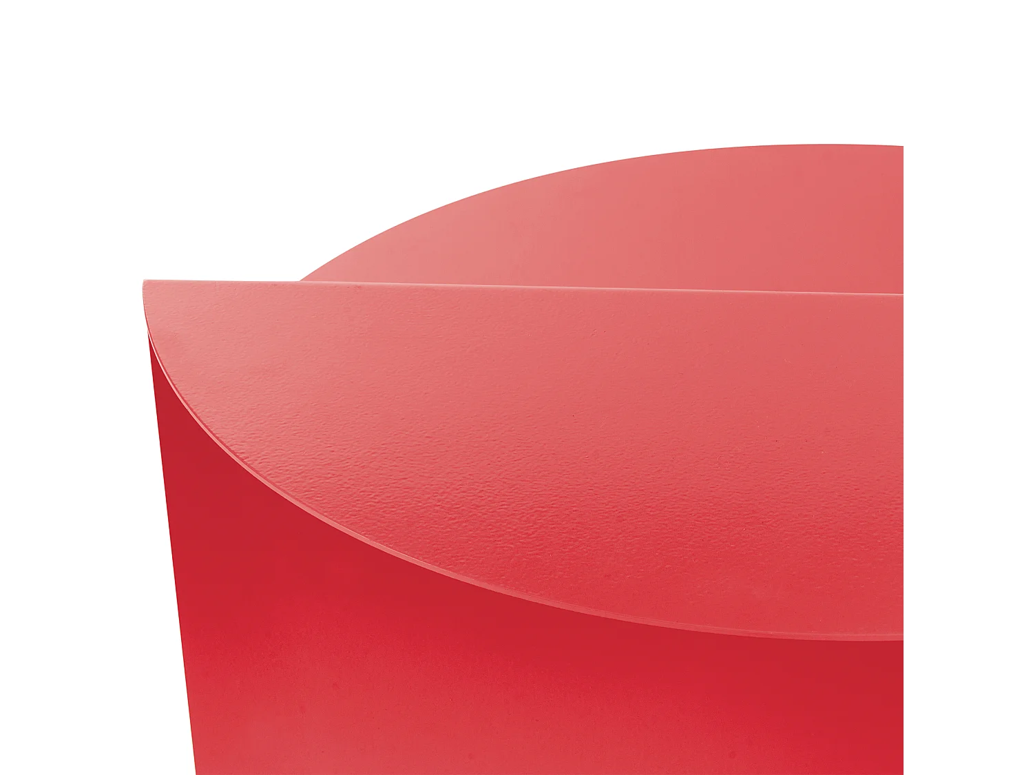 Beistelltisch Metall rund rot mit Ablage Taggart