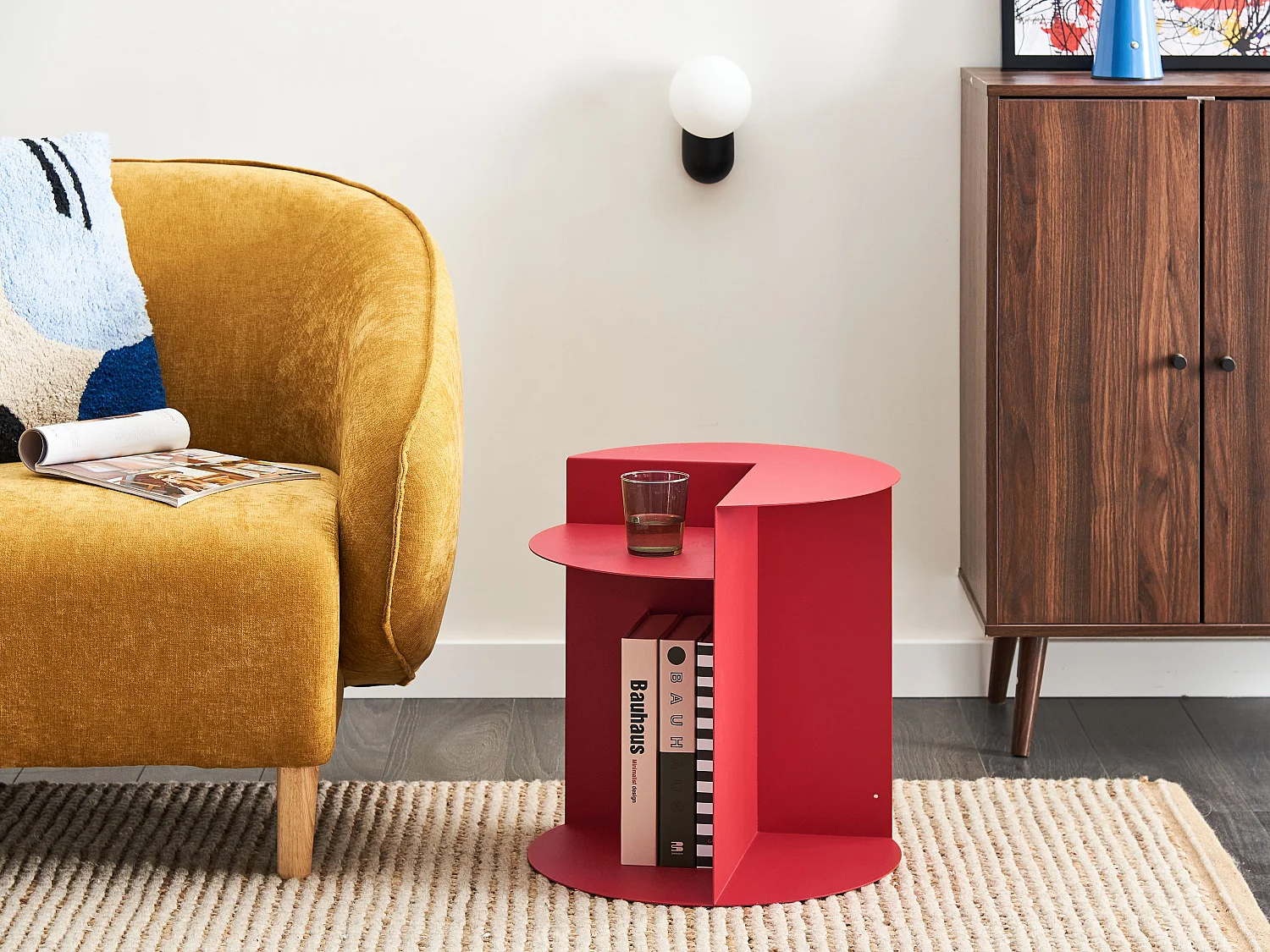 Table d'appoint TAGGART Métal Rouge