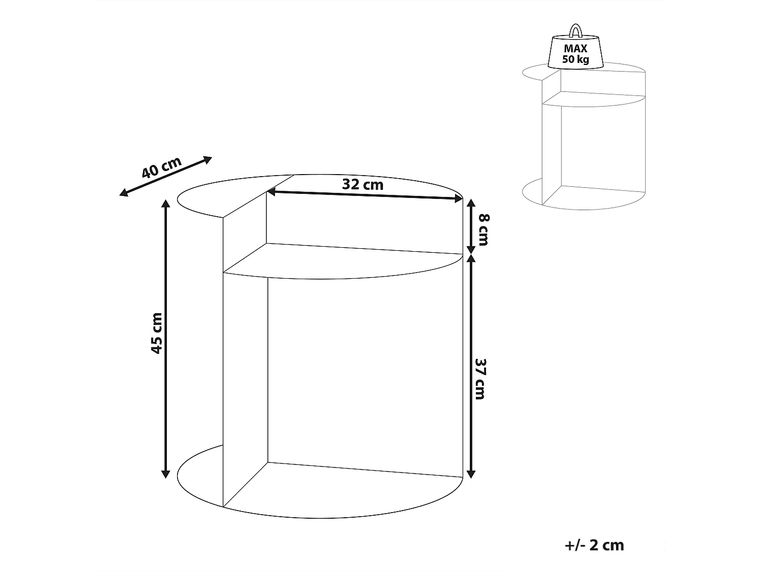 Table d'appoint TAGGART Métal Rouge