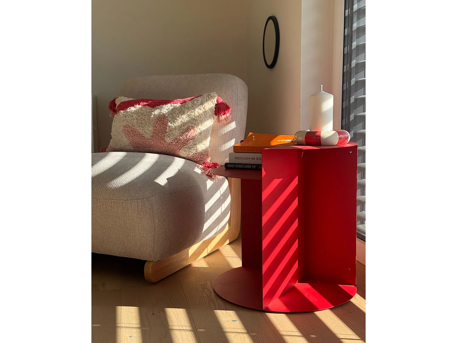 Table d'appoint TAGGART Métal Rouge