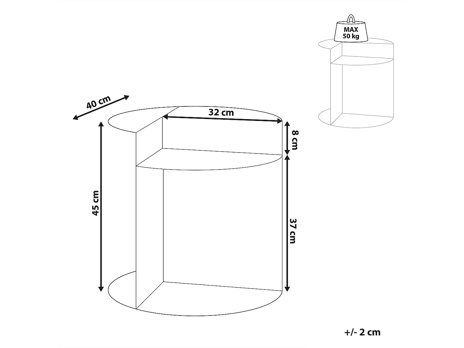 Table d'appoint TAGGART Métal Rouge