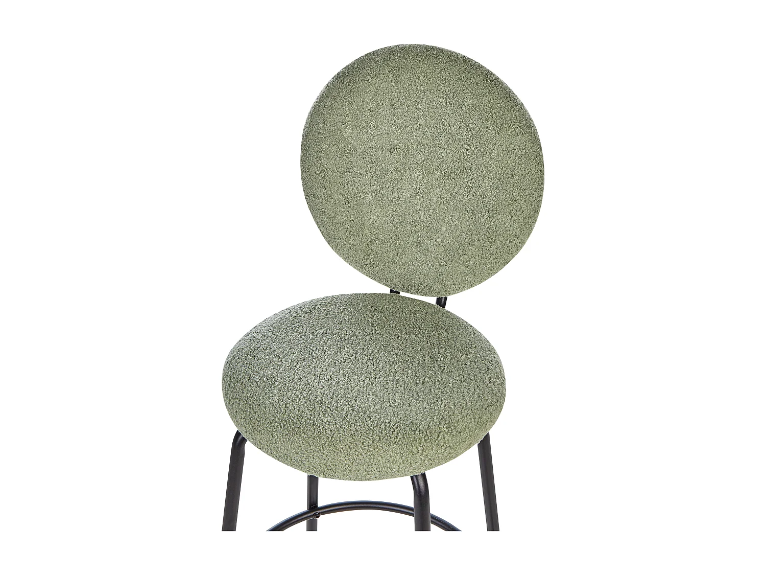 Conjunto de 2 sillas de bar EMERY Bouclé Verde claro