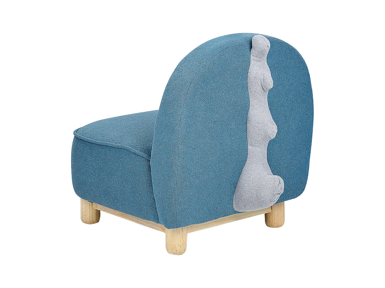 Fauteuil pour enfants Dinosaure FABORG Tissu Bleu