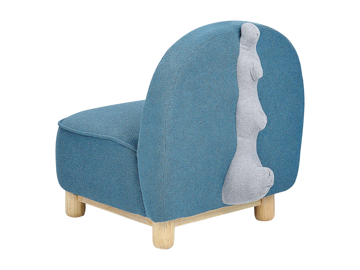 Fauteuil pour enfants Dinosaure FABORG Tissu Bleu