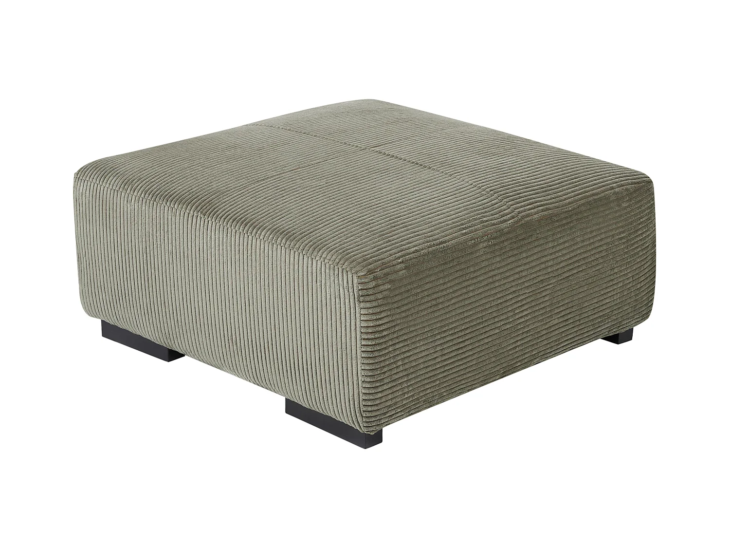 Ottoman LUNGO Velours côtelé Vert