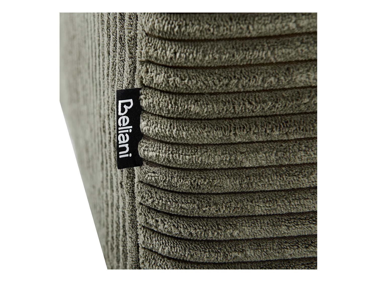 Ottoman LUNGO Velours côtelé Vert