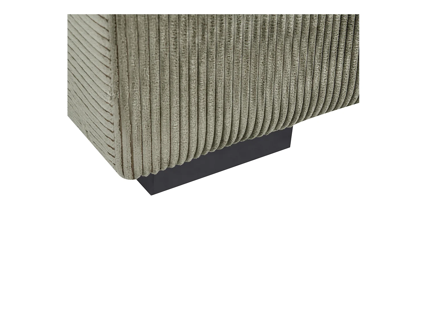 Ottoman LUNGO Velours côtelé Vert