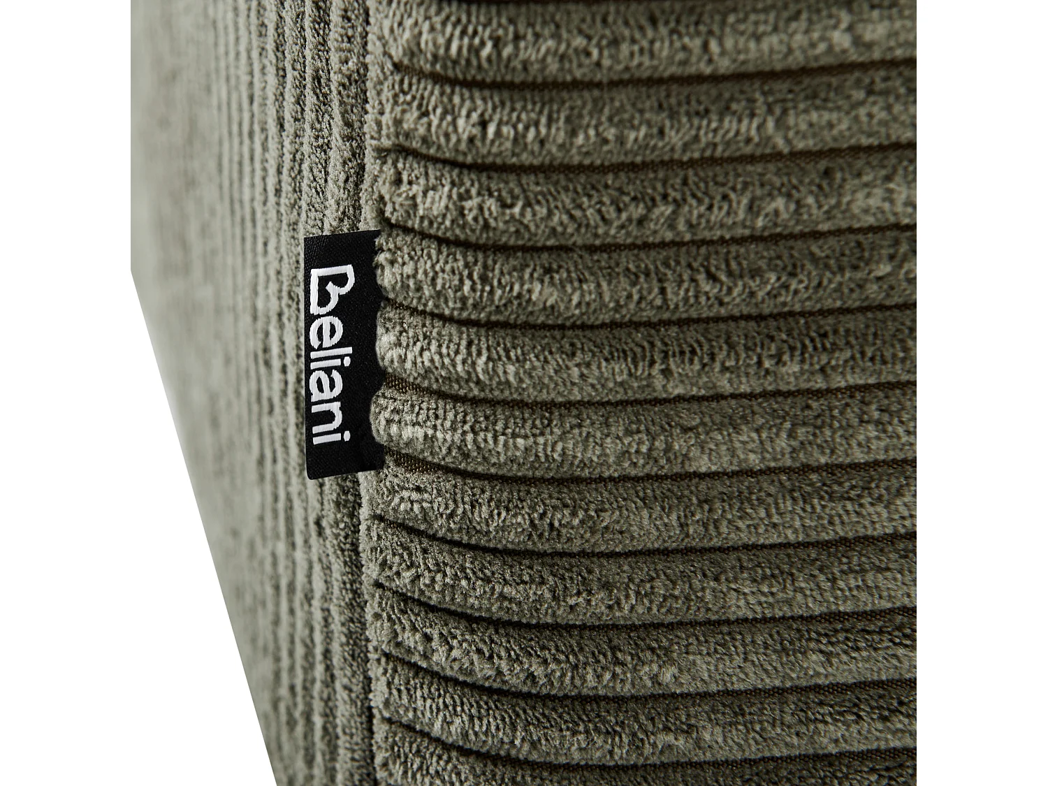 Ottoman LUNGO Velours côtelé Vert