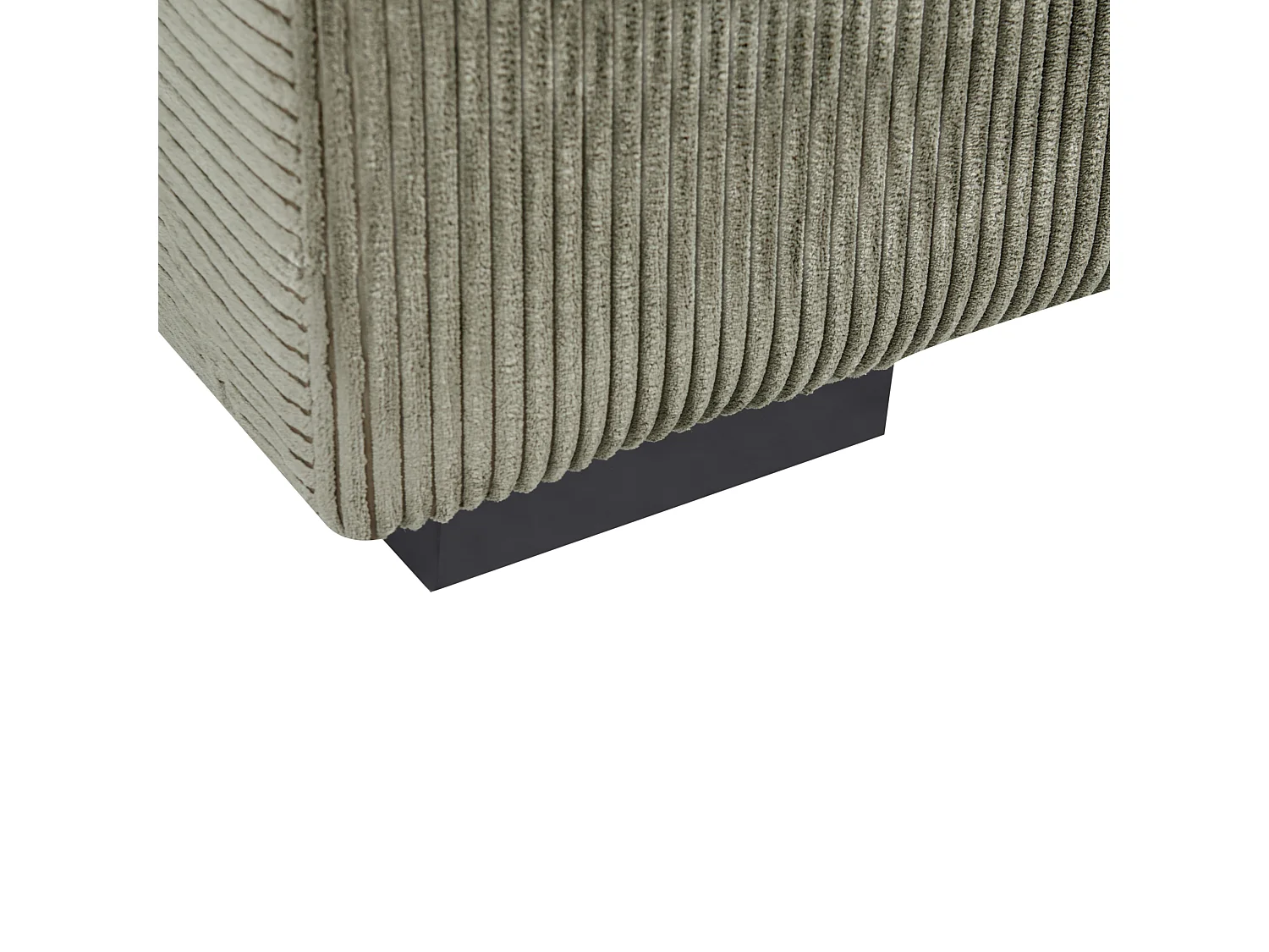 Ottoman LUNGO Velours côtelé Vert