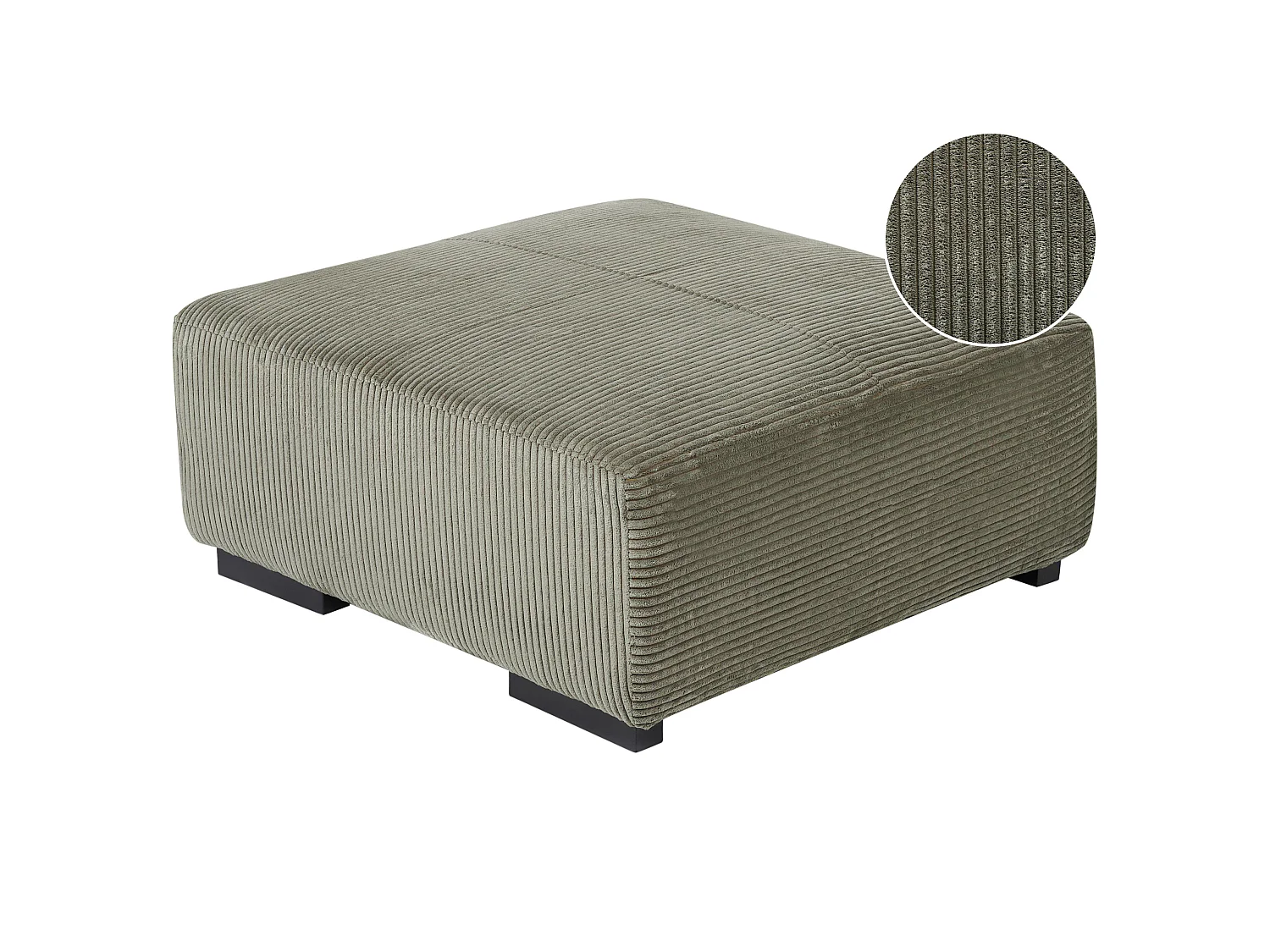 Ottoman LUNGO Corduroy Green