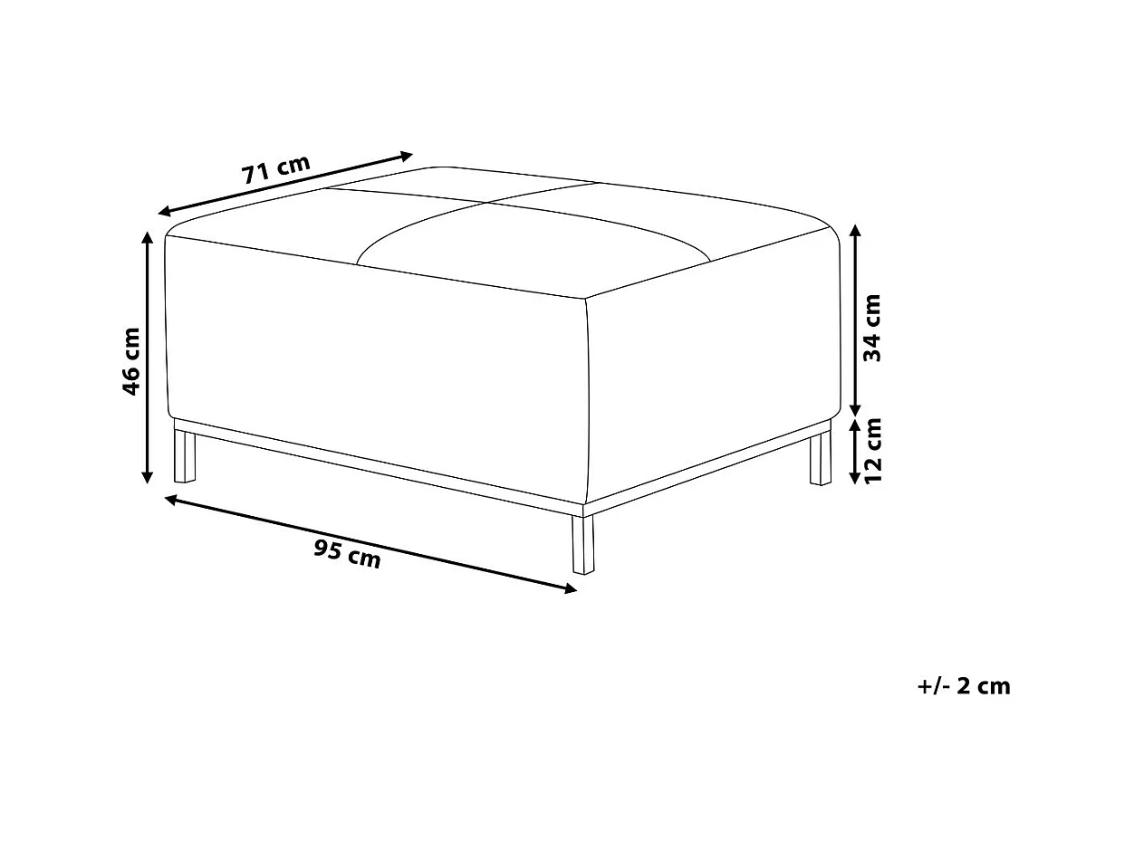 Ottoman OSLO Velours Bleu paon