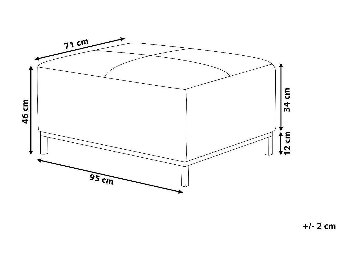 Ottoman OSLO Velours Bleu paon