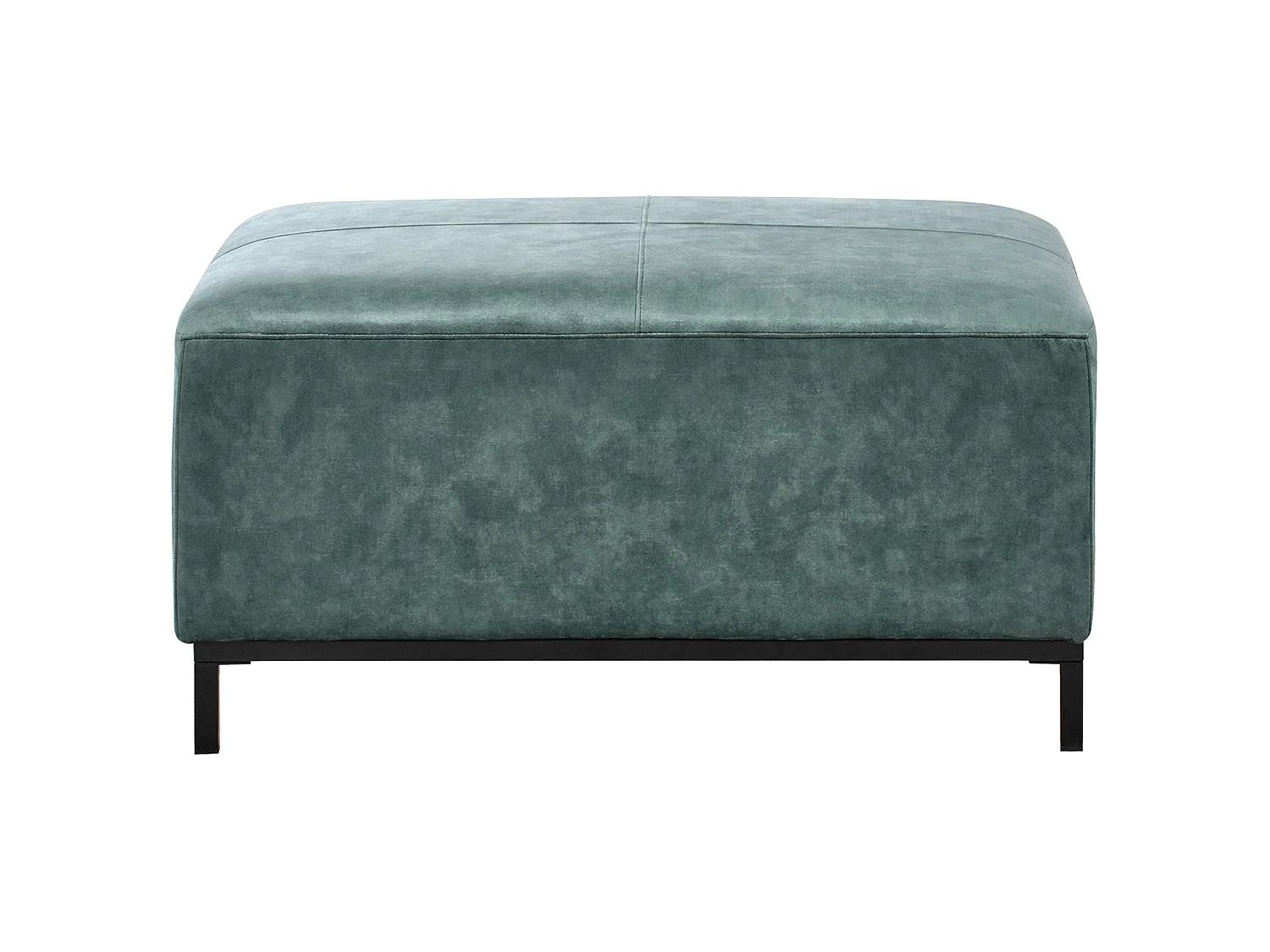 Ottoman OSLO Velours Bleu paon