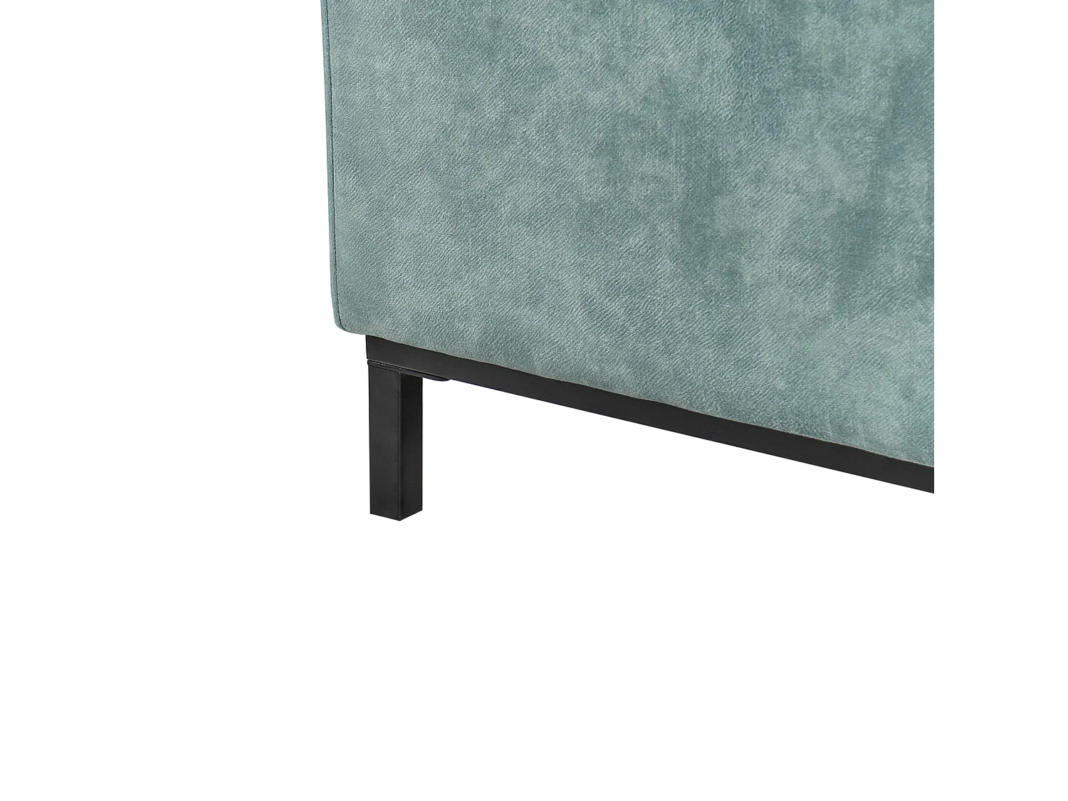 Ottoman OSLO Velours Bleu paon