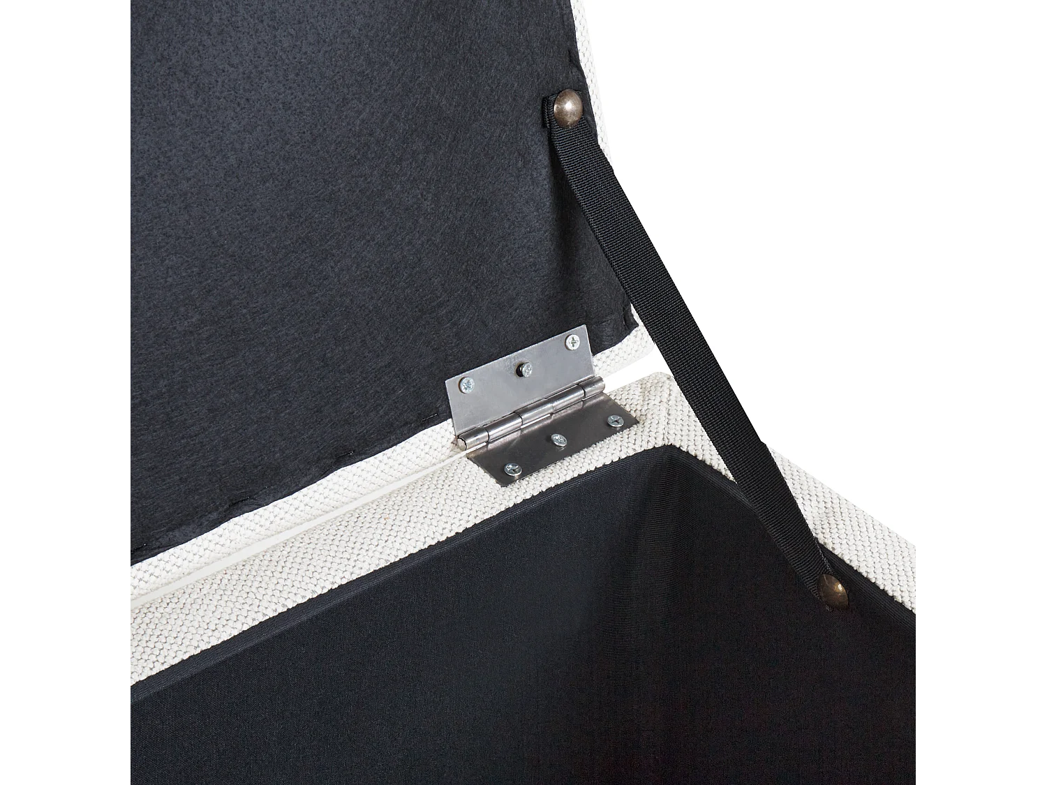 Repousa-pés com arrumação OREM Tecido Branco creme