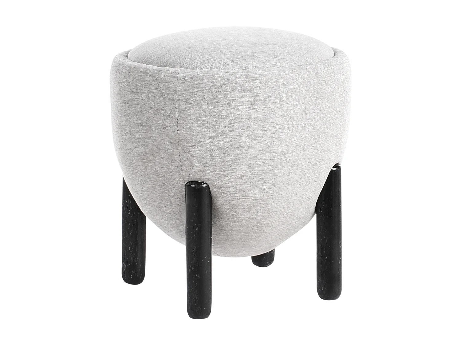 Pouf ARCHIE Lin synthétique Gris 47 cm 47 cm 48 cm
