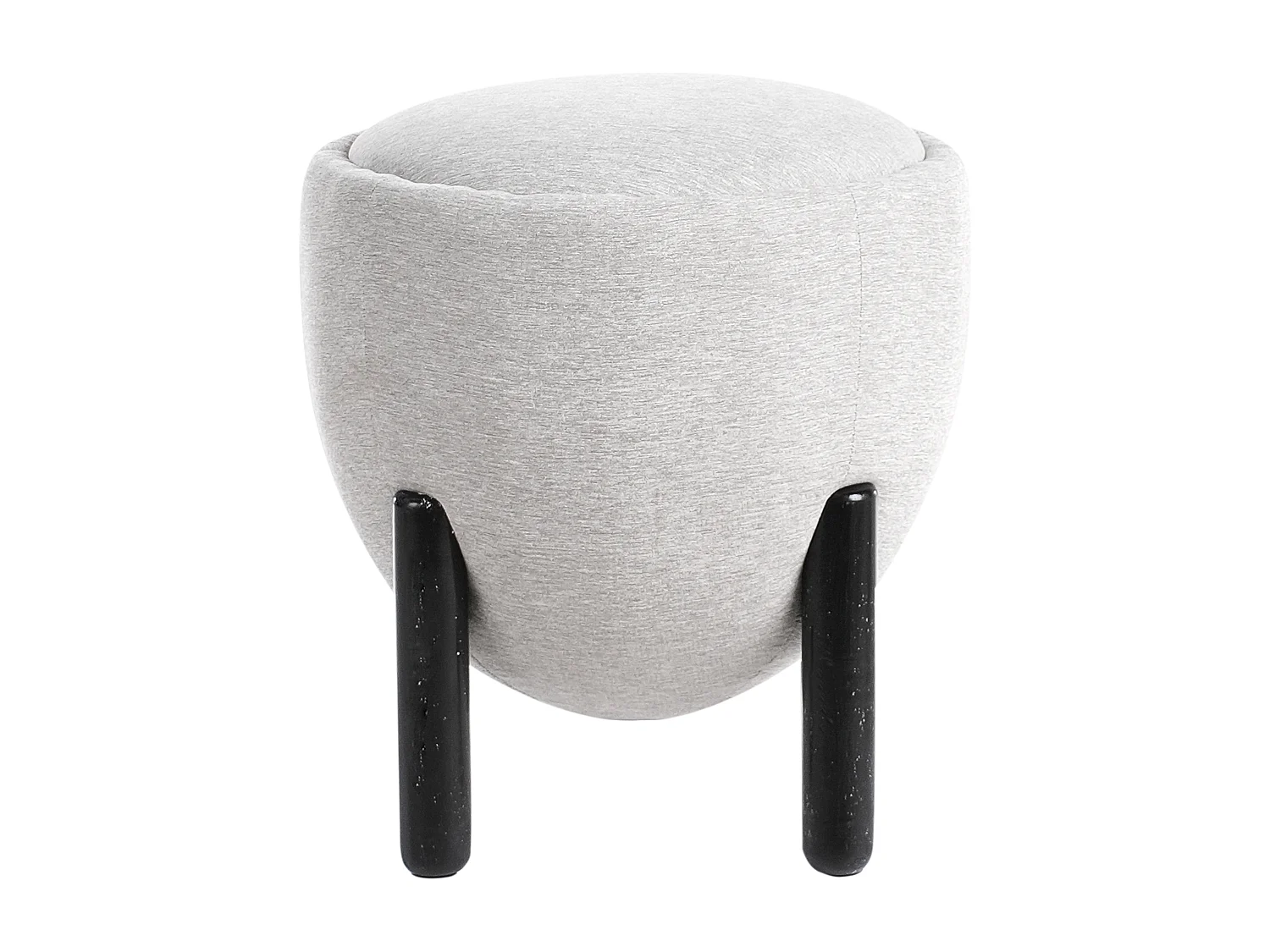 Pouf ARCHIE Lin synthétique Gris 47 cm 47 cm 48 cm