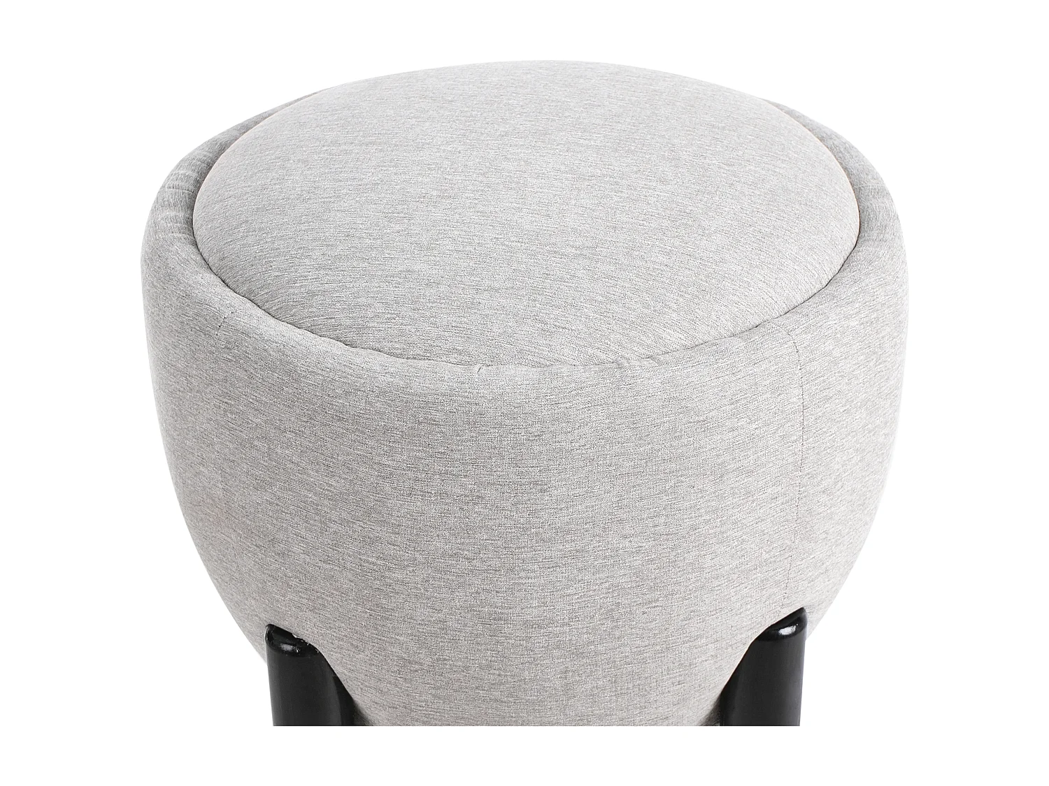Pouf ARCHIE Lin synthétique Gris 47 cm 47 cm 48 cm