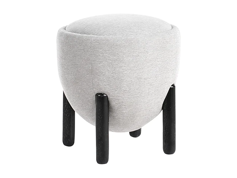 Pouf ARCHIE Lino sintetico Grigio 47 cm 47 cm 48 cm