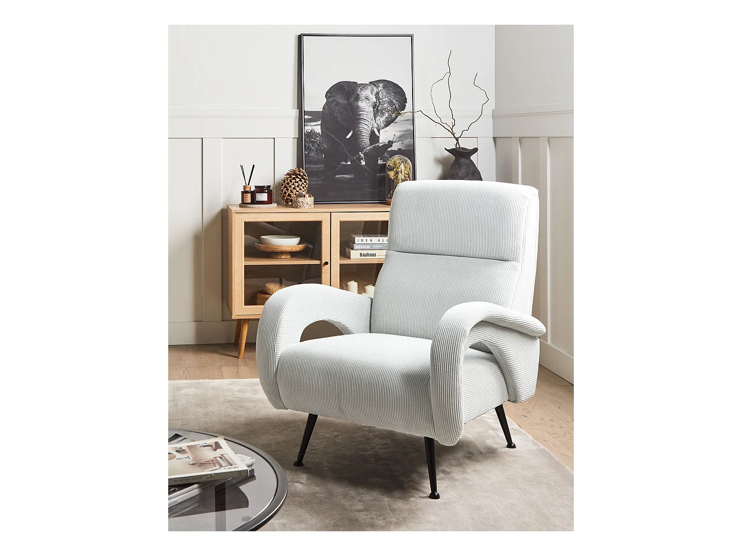 Sillón SVALOV Pana Verde menta