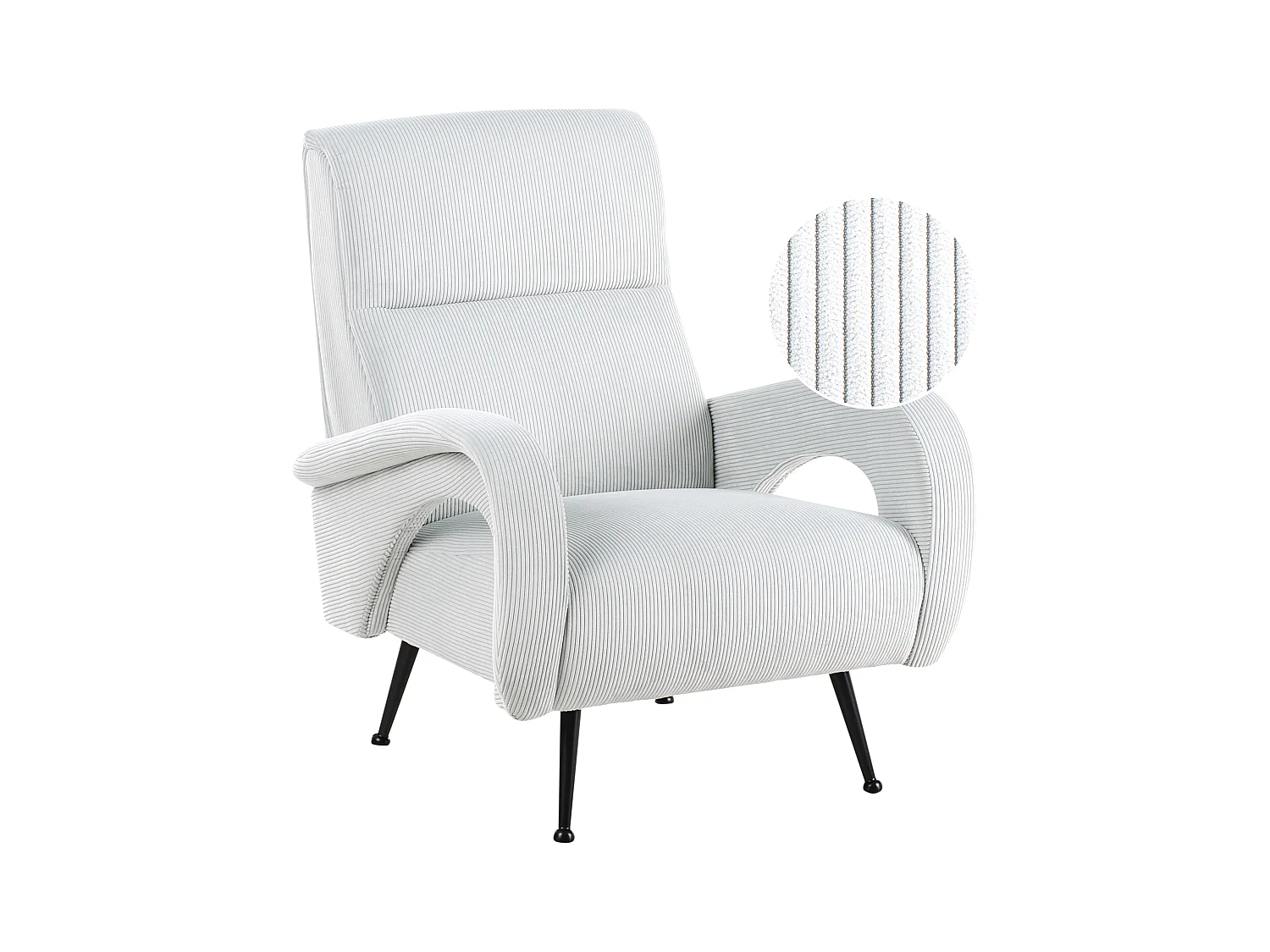 Fauteuil SVALOV Velours côtelé Vert menthe