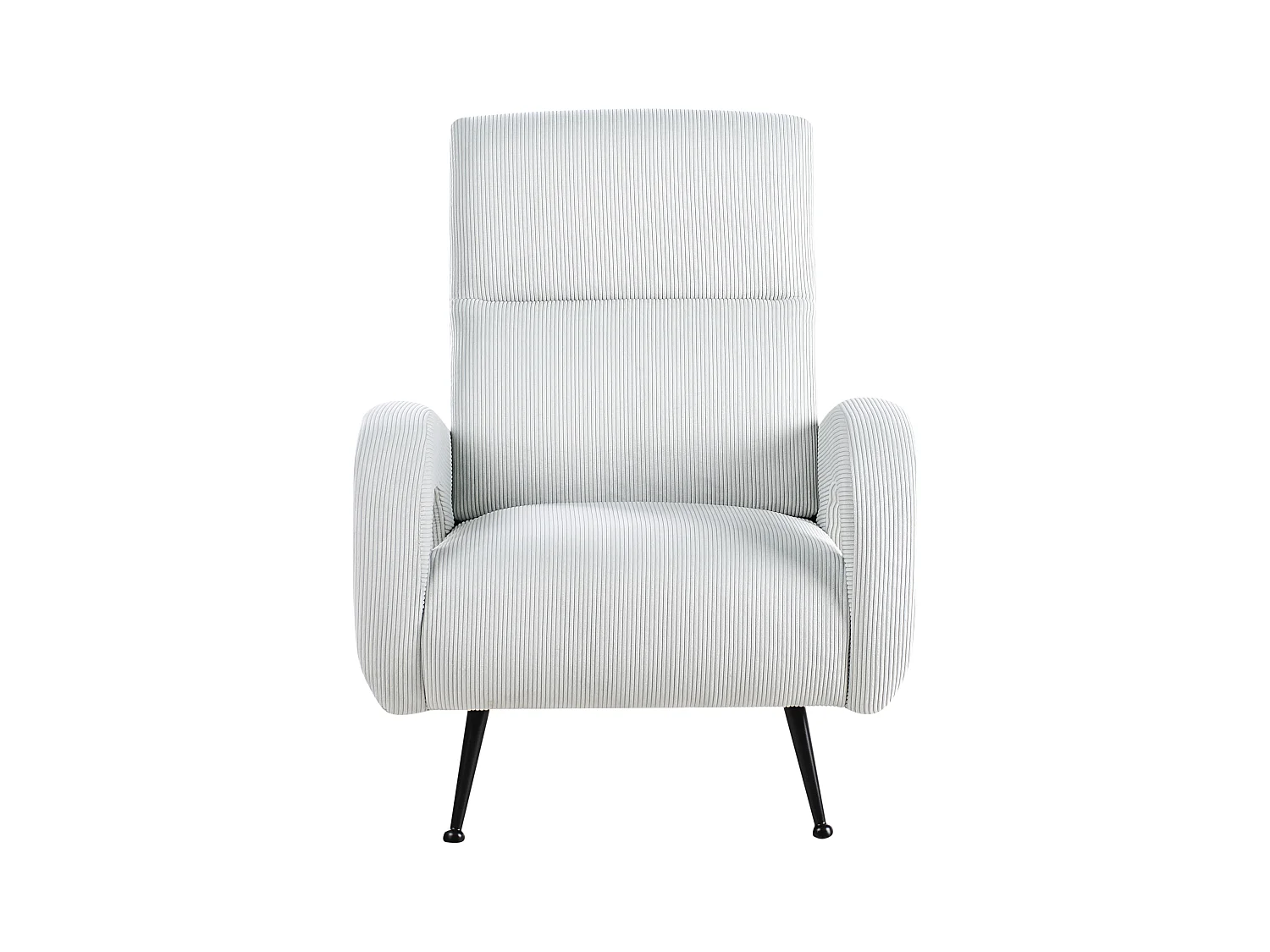 Sessel aus Cord mintgrün mit schwarzen Beinen Retro Stil Svalov