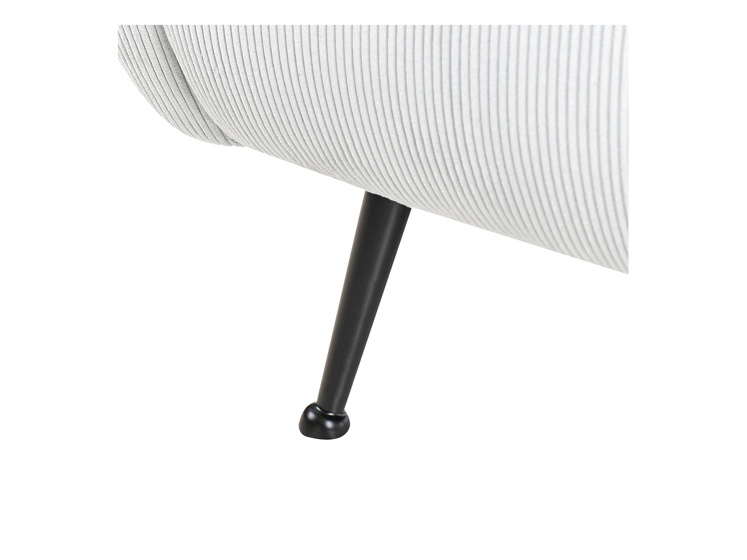 Sessel aus Cord mintgrün mit schwarzen Beinen Retro Stil Svalov