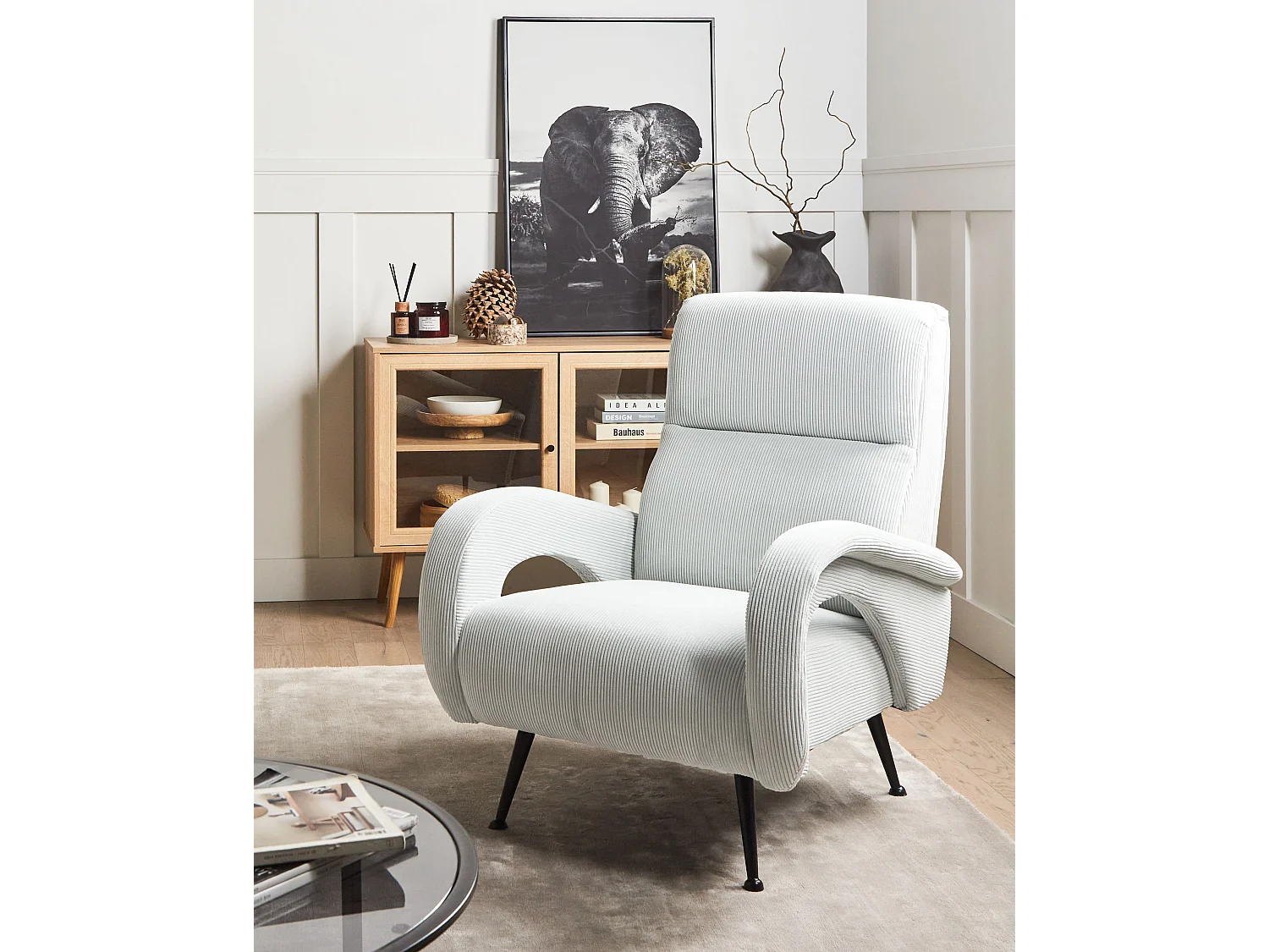 Sillón SVALOV Pana Verde menta