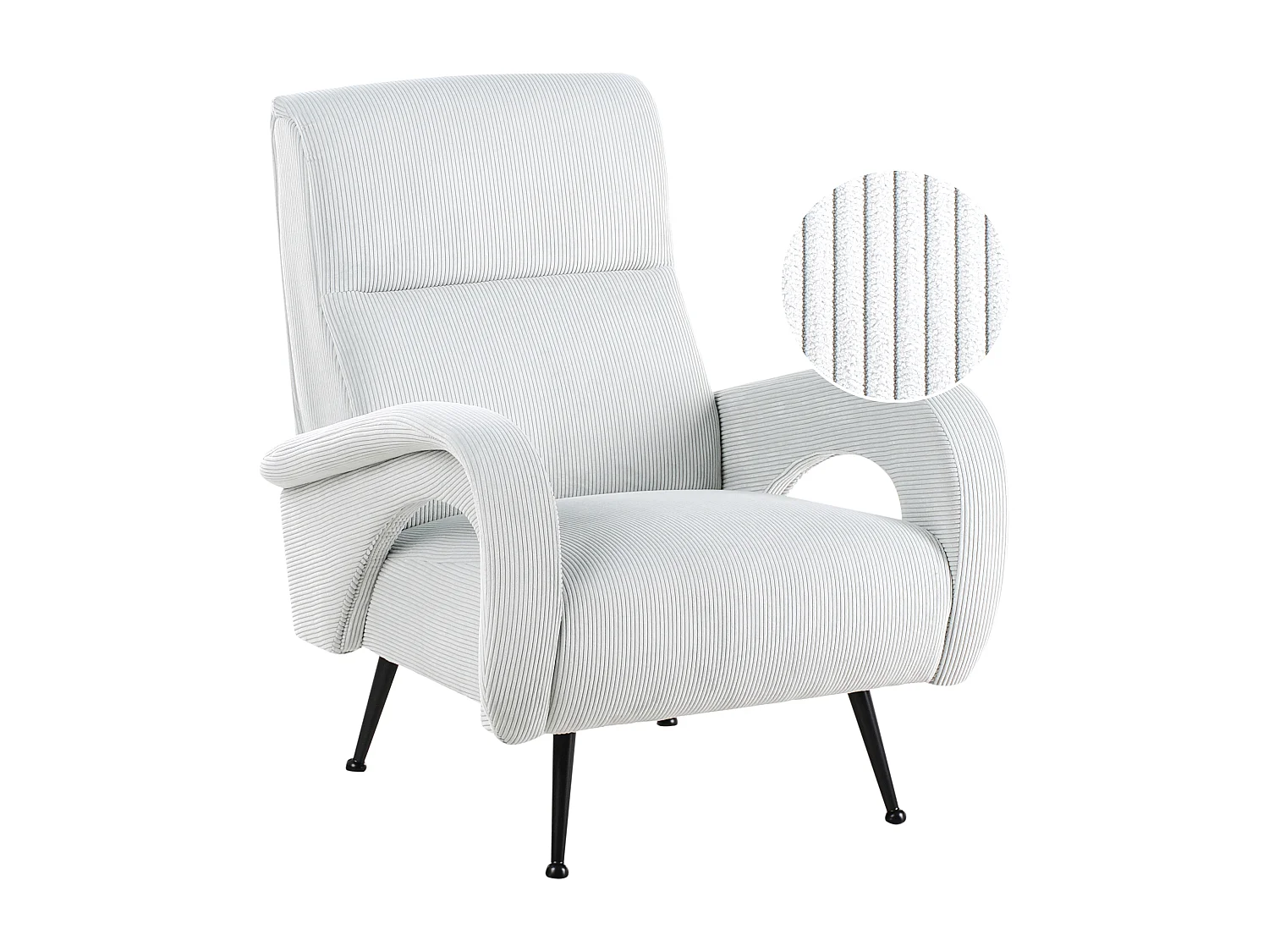 Fauteuil SVALOV Velours côtelé Vert menthe